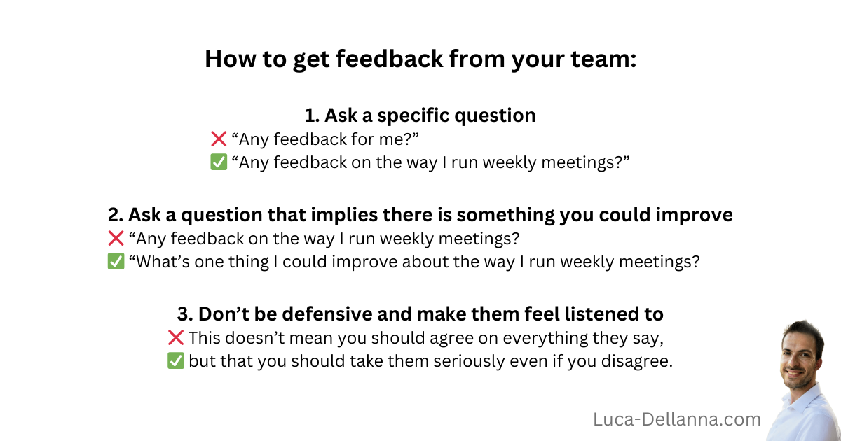 How to get feedback