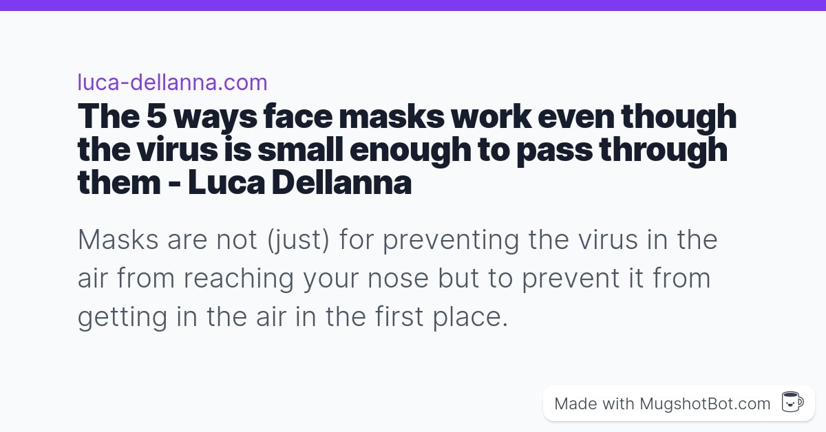Face Masks Work